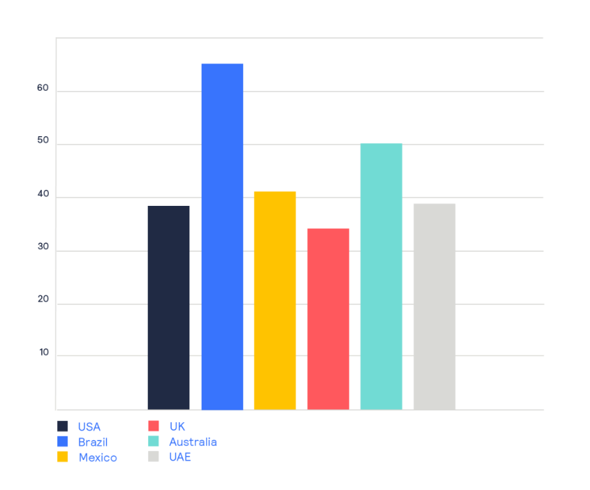 chart describing BNPL by country