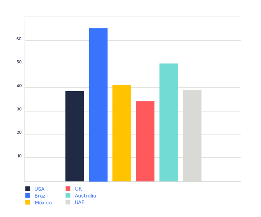 chart describing BNPL by country